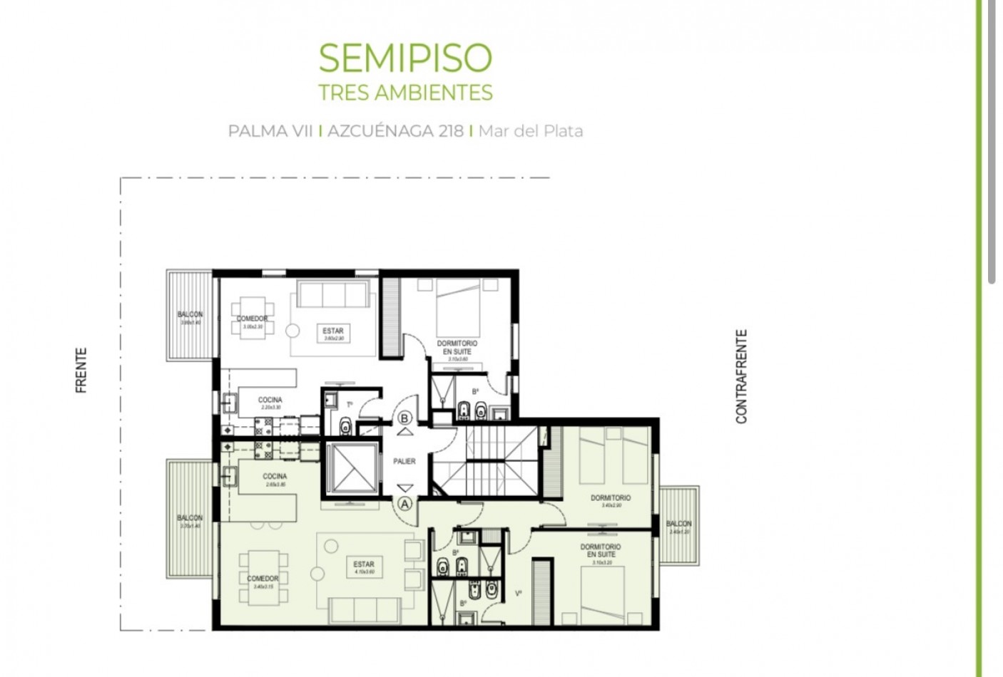 LA PALMA VII- SEMIPISO 3 AMB—MAR DEL PLATA 