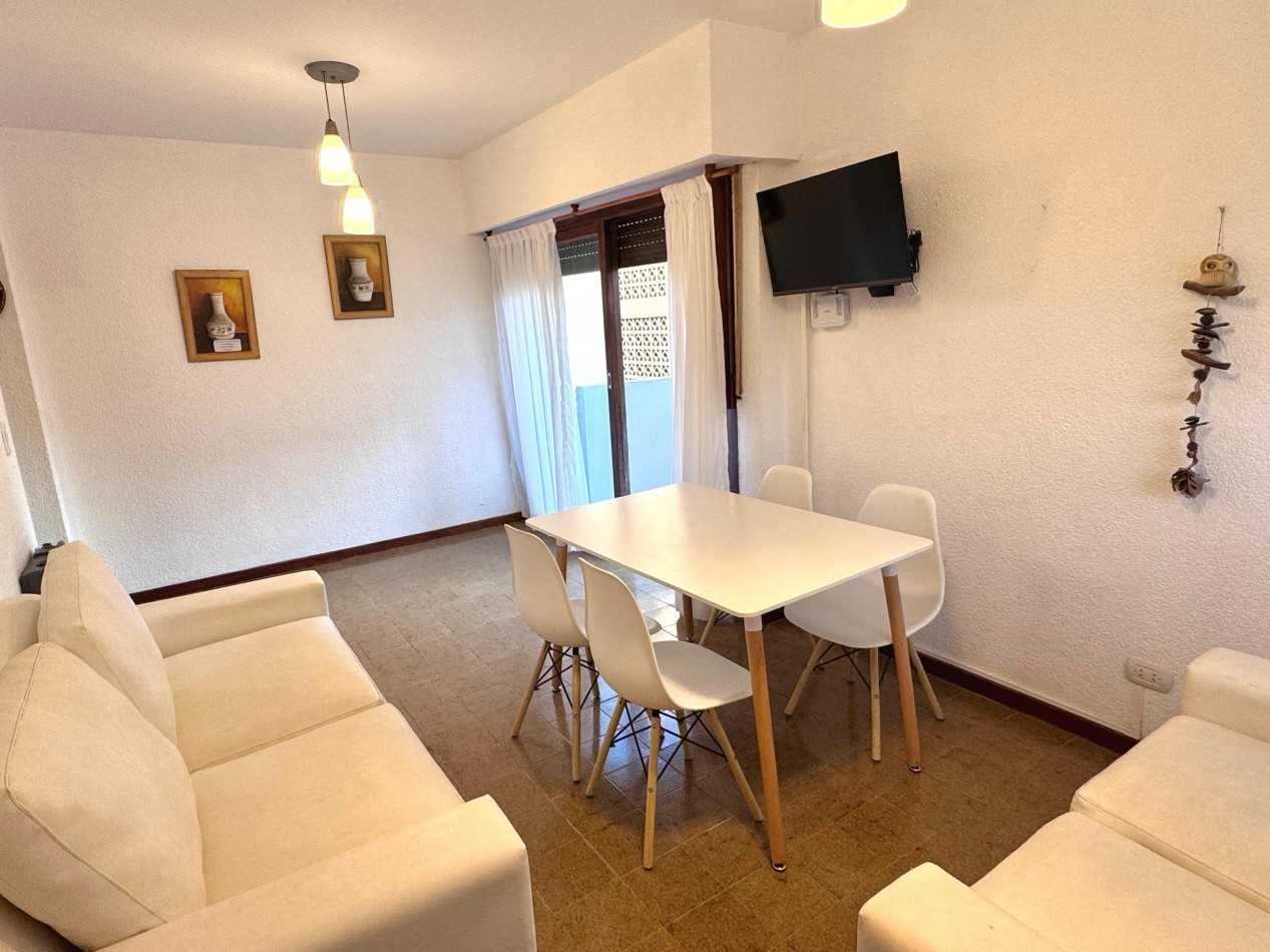 DEPARTAMENTO  2 AMBIENTES FRENTE AL MAR - ALQUILER ANUAL - PINAMAR